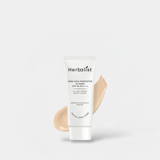 Herbalist Bare Skin Perfector UV Base SPF50 PA++++ 30g قاعدة هيرباليست بير سكين بيرفيكتور للأشعة فوق البنفسجية - Princess Cosmetics Qatar