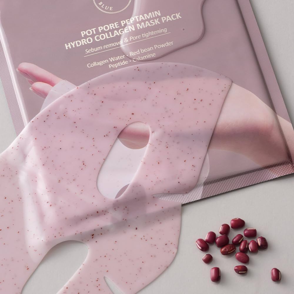 Heveblue Pot Pore Peptamin Hydro Collagen Mask (1 Sheet) قناع هيفي بلو بوت بور بيبتامين هيدرو كولاجين - Princess Cosmetics Qatar
