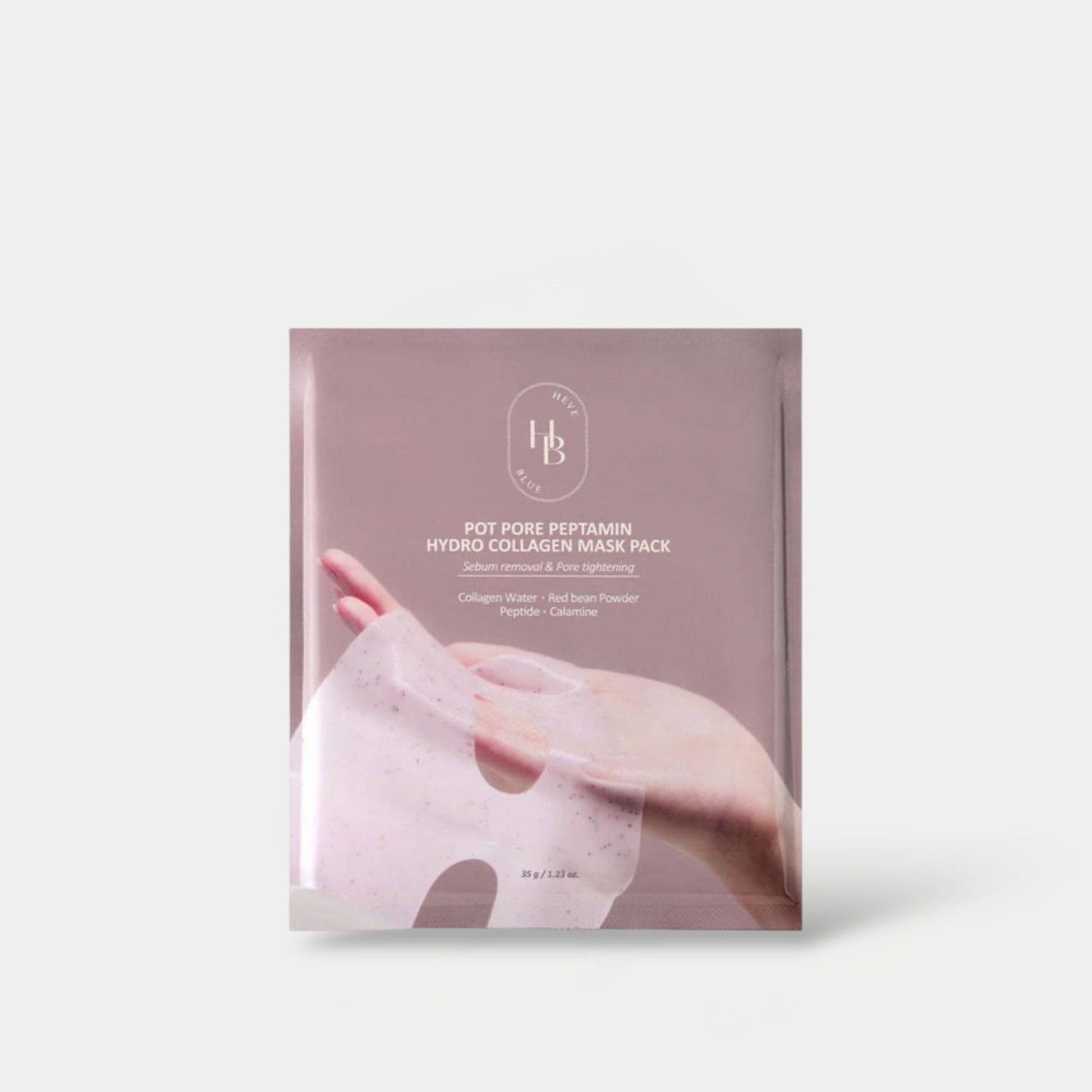 Heveblue Pot Pore Peptamin Hydro Collagen Mask (1 Sheet) قناع هيفي بلو بوت بور بيبتامين هيدرو كولاجين - Princess Cosmetics Qatar