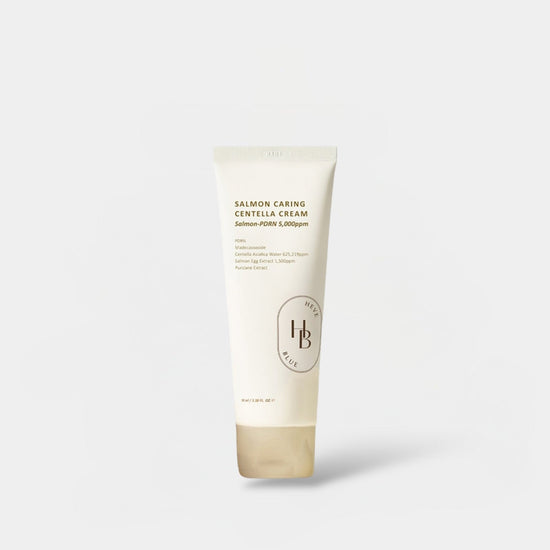 Heveblue Salmon Caring Centella Cream 100ml كريم هيف بلو للعناية بزيت السنتيلا برائحة سمك السلمون - Princess Cosmetics Qatar
