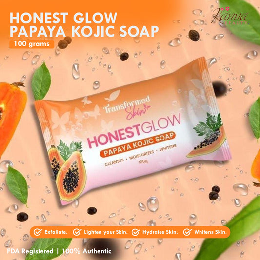 Honest Glow Papaya Kojic Soap 100g صادق توهج البابايا كوجيك الصابون - Princess Cosmetics Qatar