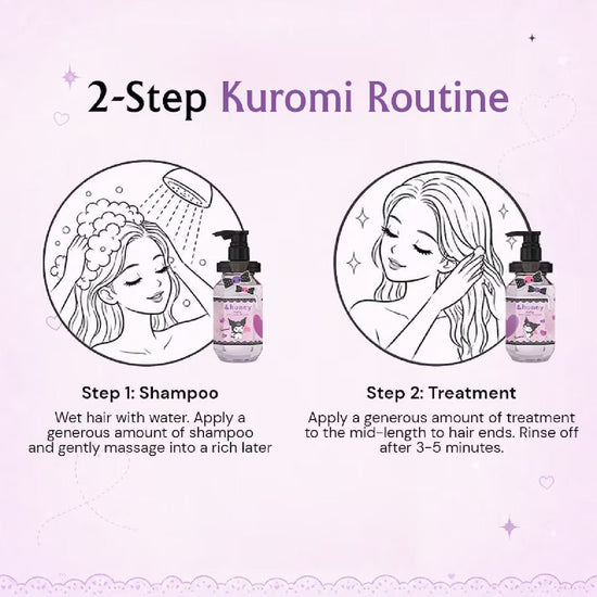 &Honey Melty Moist Repair Hair Treatment - Kuromi Edition 445ml آند هوني ميلتي مويست ريبير لعلاج وترميم الشعر - إصدار كورومي - Princess Cosmetics Qatar