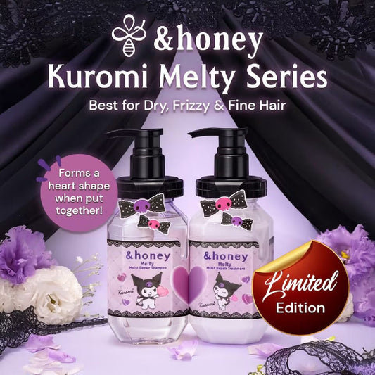 &Honey Melty Moist Repair Hair Treatment - Kuromi Edition 445ml آند هوني ميلتي مويست ريبير لعلاج وترميم الشعر - إصدار كورومي - Princess Cosmetics Qatar