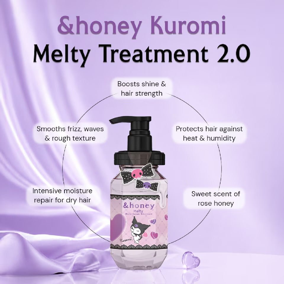 &Honey Melty Moist Repair Hair Treatment - Kuromi Edition 445ml آند هوني ميلتي مويست ريبير لعلاج وترميم الشعر - إصدار كورومي - Princess Cosmetics Qatar