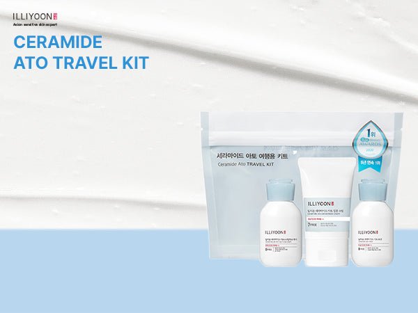 Illiyoon Ceramide Ato Travel Kit (3pcs) مجموعة سفر إليون سيراميد أتو - Princess Cosmetics Qatar
