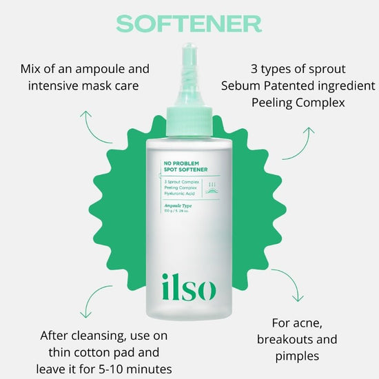 ilso No Problem Spot Softener Set (150g + Cotton Pads) إلسو طقم مُنعّم البقع نو بروبلم - Princess Cosmetics Qatar