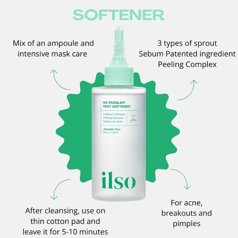 ilso No Problem Spot Softener Set (150g + Cotton Pads) إلسو طقم مُنعّم البقع نو بروبلم - Princess Cosmetics Qatar