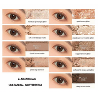 Unleashia Glitterpedia Eye Palette - N°2 All Of Brown