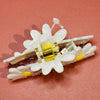 White Sunflower Hair Claw Clips. مقاطع مخلب شعر عباد الشمس البيضاء