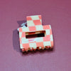 Checkered Small Hair Claw Clips. متقلب مقاطع مخلب الشعر الصغيرة