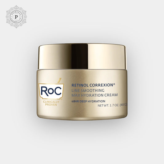 ROC Retinol Correxion Line Smoothing Max Hydration Cream 1.7oz. روس ريتينول كوريكسيون لاين كريم الترطيب الأقصى، 1.7 أوقية