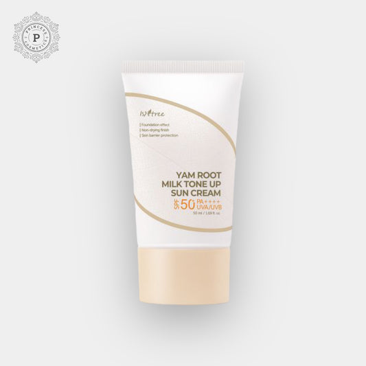 Isntree Yam Root Milk Tone Up Sun Cream 50ml.  كريم الشمس من إيسنتري يام روت ميلك تون أب، 50 مل