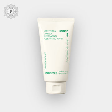 Innisfree Green Tea Amino Hydrating Cleansing Foam 150g (Renewed 2023). رغوة التنظيف المرطبة الأمينية بالشاي الأخضر من إينيسفري 150 جم (تم تجديدها عام 2023)