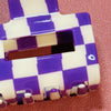 Checkered Small Hair Claw Clips. متقلب مقاطع مخلب الشعر الصغيرة