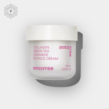 Innisfree Collagen Green Tea Ceramide Bounce Cream 50ml. كريم إينيسفري بالكولاجين والشاي الأخضر والسيراميد 50 مل - Princess Cosmetics Qatar