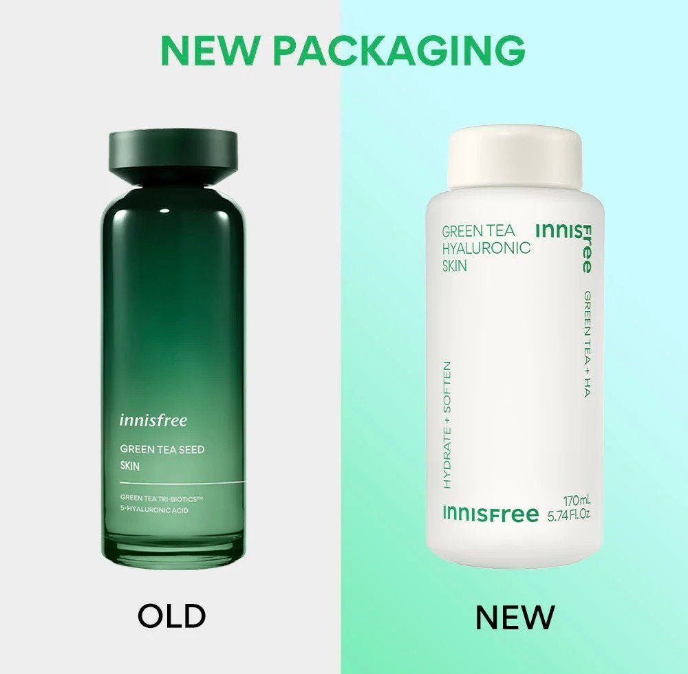 Innisfree Green Tea Hyaluronic Skin 170ml (Renewed 2023) كريم الهيالورونيك بالشاي الأخضر من إينيسفري 170 مل (تم تجديده 2023) - Princess Cosmetics Qatar