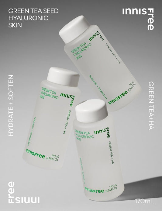 Innisfree Green Tea Hyaluronic Skin 170ml (Renewed 2023) كريم الهيالورونيك بالشاي الأخضر من إينيسفري 170 مل (تم تجديده 2023) - Princess Cosmetics Qatar