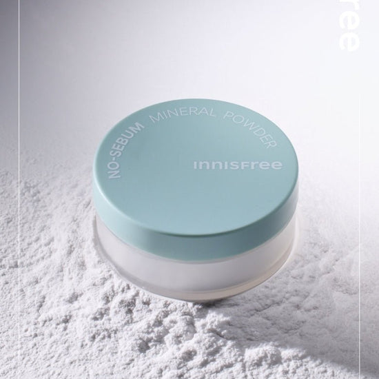 Innisfree No Sebum Mineral Powder 5g (Renewed 2023). بودرة معدنية خالية من الزهم من إينيسفري 5 جم (تم تجديدها عام 2023) - Princess Cosmetics Qatar