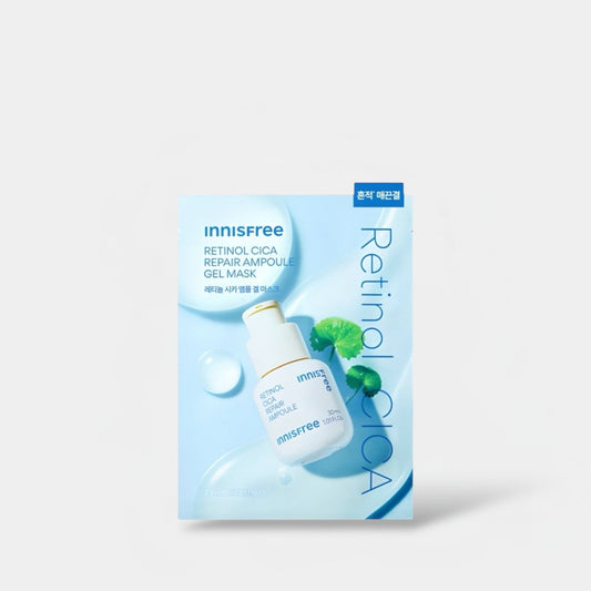 Innisfree Retinol Cica Repair Ampoule Gel Mask (1 Sheet) قناع جل أمبولة ريتينول سيكا لإصلاح البشرة من إينيسفري - Princess Cosmetics Qatar