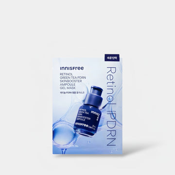 Innisfree Retinol Green Tea PDRN Skin Booster Ampoule Gel Mask (1 Sheet) قناع جل أمبولة ريتينول بالشاي الأخضر من إينيسفري PDRN لتعزيز البشرة - Princess Cosmetics Qatar