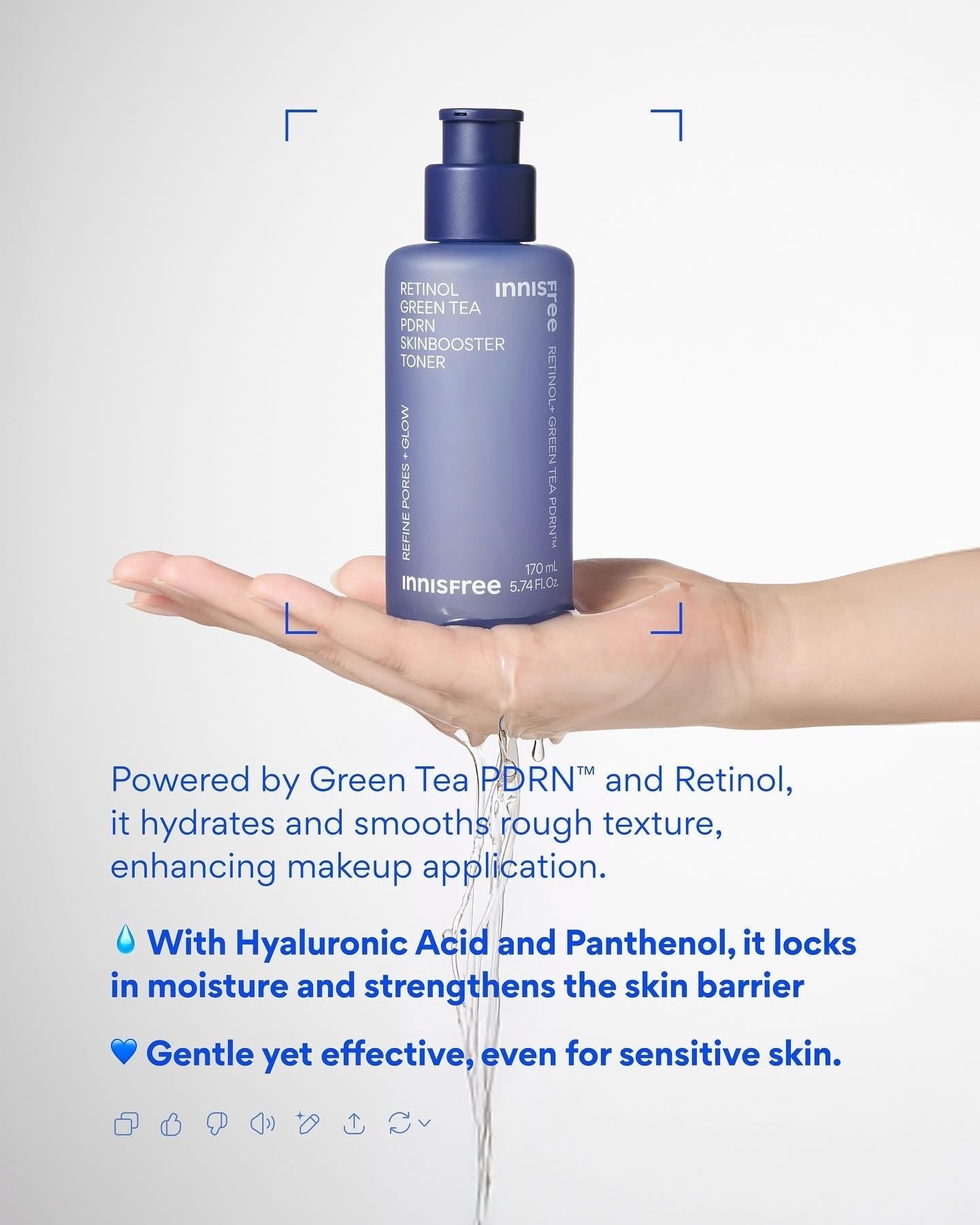 Innisfree Retinol Green Tea PDRN Skin Booster Toner 170ml إينيسفري ريتينول غرين تي بي دي آر إن تونر معزز للبشرة - Princess Cosmetics Qatar