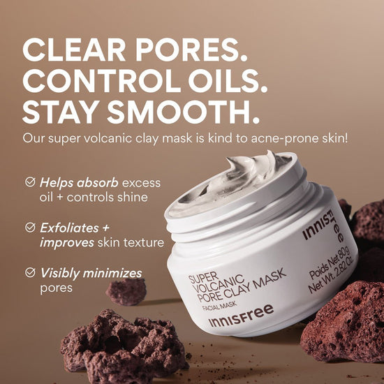 Innisfree Super Volcanic Pore Clay Mask 80g قناع الطين البركاني الفائق للمسام من إنيسفري - Princess Cosmetics Qatar