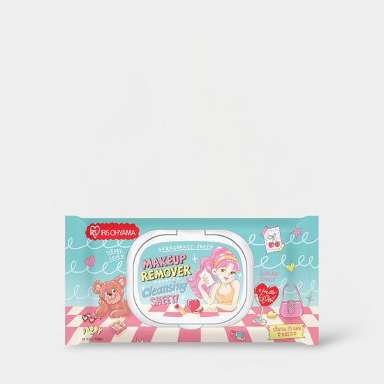 IRIS OHYAMA x Super Daddy Make Up Remover Cleansing Sheet (10 Sheets) مناديل إزالة المكياج من إيريس أوهياما بالتعاون مع سوبر دادي - Princess Cosmetics Qatar