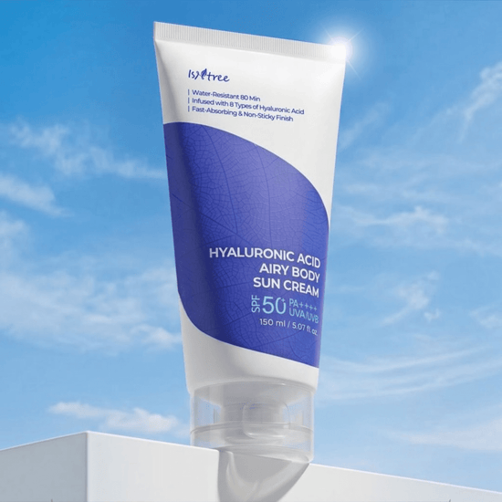 Isntree Hyaluronic Acid Airy Body Sun Cream 200ml إزنتري كريم واقي شمس للجسم بحمض الهيالورونيك بتركيبة خفيفة ومنعشة - Princess Cosmetics Qatar