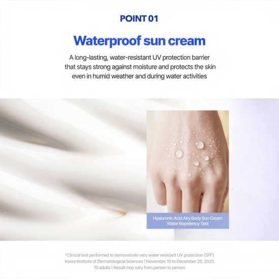 Isntree Hyaluronic Acid Airy Body Sun Cream 200ml إزنتري كريم واقي شمس للجسم بحمض الهيالورونيك بتركيبة خفيفة ومنعشة - Princess Cosmetics Qatar