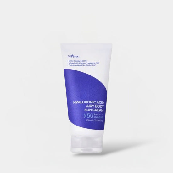 Isntree Hyaluronic Acid Airy Body Sun Cream 200ml إزنتري كريم واقي شمس للجسم بحمض الهيالورونيك بتركيبة خفيفة ومنعشة - Princess Cosmetics Qatar