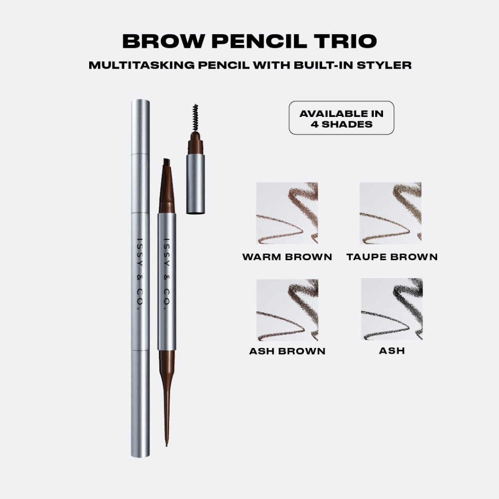 Issy Brow Pencil Trio in Ash Brown (3 Shades) - Princess Cosmetics Qatar