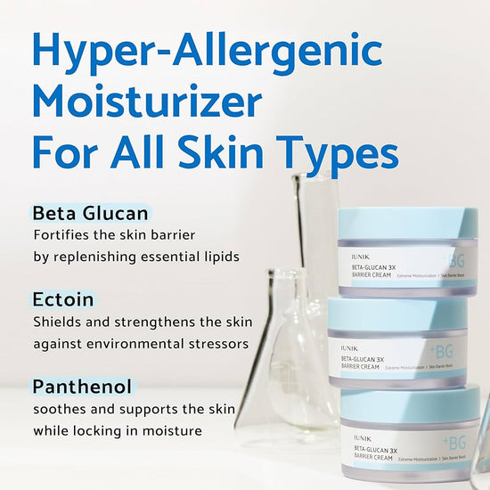 Iunik Beta - Glucan 3x Barrier Cream 50ml كريم ايونيك بيتا جلوكان 3x باريير - Princess Cosmetics Qatar