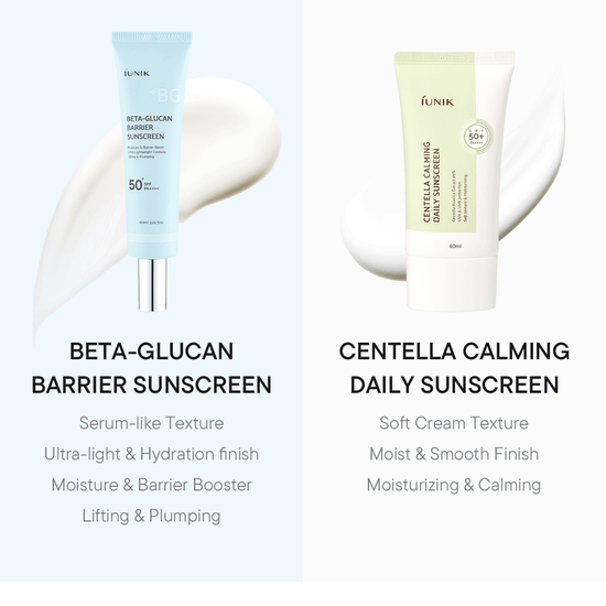 IUNIK Beta - Glucan Barrier Sunscreen 60ml واقي الشمس من حاجز بيتا جلوكان من IUNIK - Princess Cosmetics Qatar