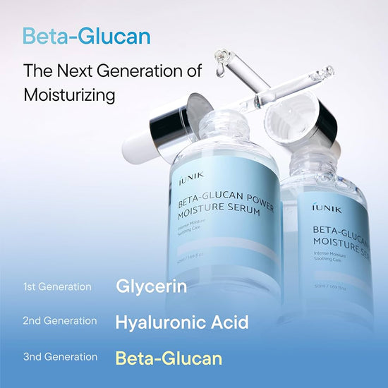 Iunik Beta Glucan Power Moisture Serum 50ml سيروم ترطيب البشرة بيتا جلوكان باور من إيونيك - Princess Cosmetics Qatar
