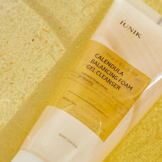IUNIK Calendula Balancing Foam Gel Cleanser 150ml منظف جل رغوي متوازن من آيونيك كاليندولا - Princess Cosmetics Qatar