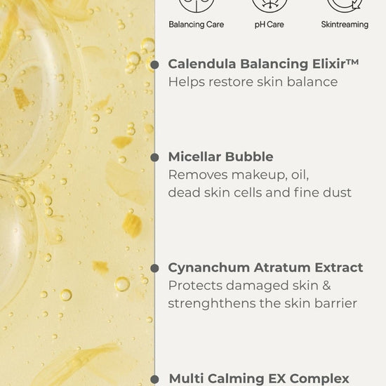 IUNIK Calendula Balancing Foam Gel Cleanser 150ml منظف جل رغوي متوازن من آيونيك كاليندولا - Princess Cosmetics Qatar