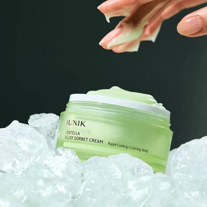 Iunik Centella Relief Sorbet Cream 50ml كريم شربات سنتيلا ريليف من إيونيك - Princess Cosmetics Qatar