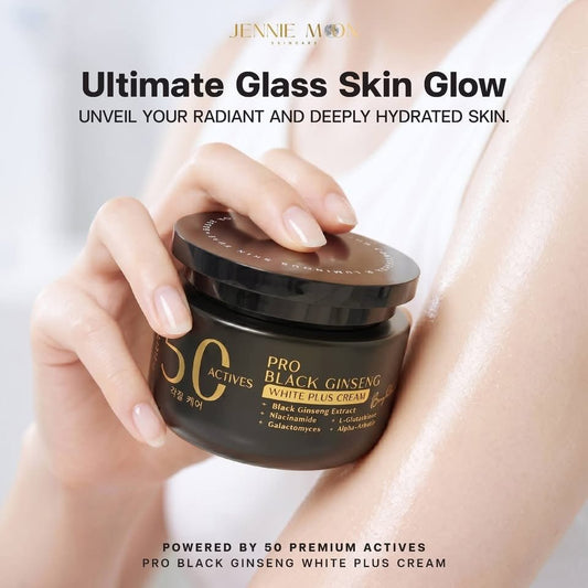 Jennie Moon PRO Black Ginseng White Plus Cream 250ml كريم جيني مون برو بالجينسنغ الأسود والأبيض بلس - Princess Cosmetics Qatar