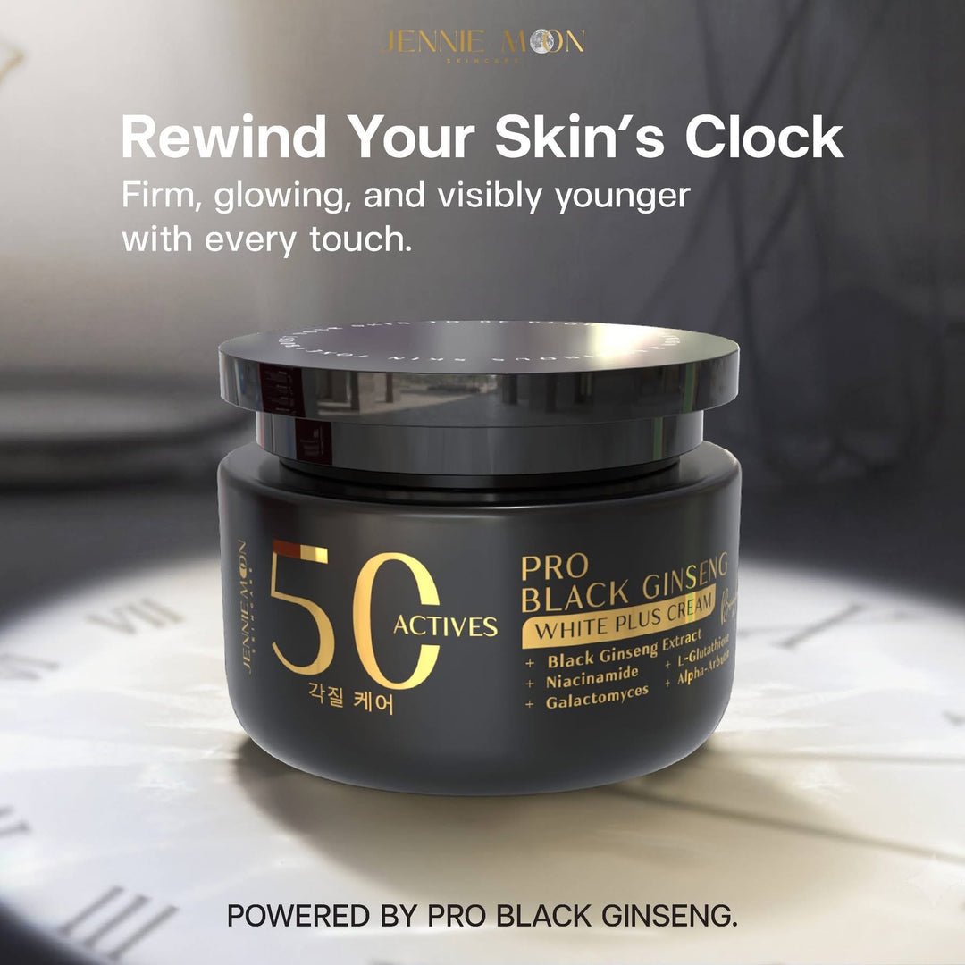 Jennie Moon PRO Black Ginseng White Plus Cream 250ml كريم جيني مون برو بالجينسنغ الأسود والأبيض بلس - Princess Cosmetics Qatar