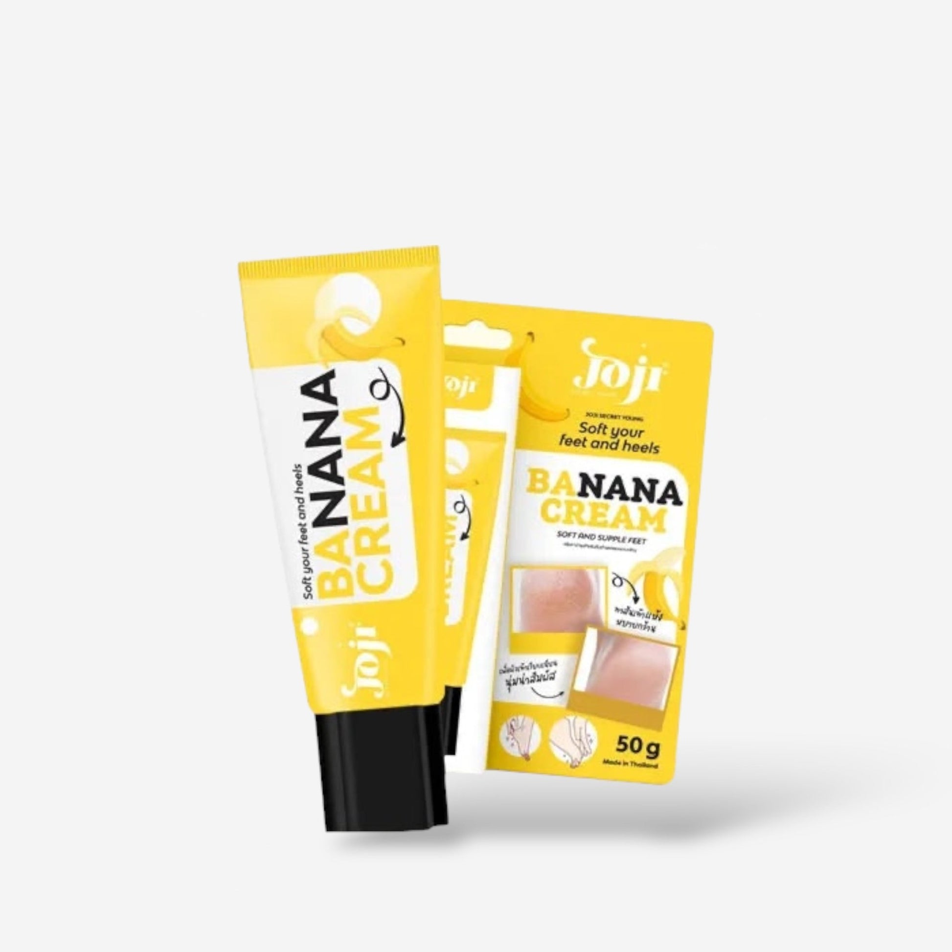 Joji Secret Young Soft Feet and Heels Banana Cream 50g كريم جوجي سيكريت للموز لأقدام وكعبين ناعمين - Princess Cosmetics Qatar