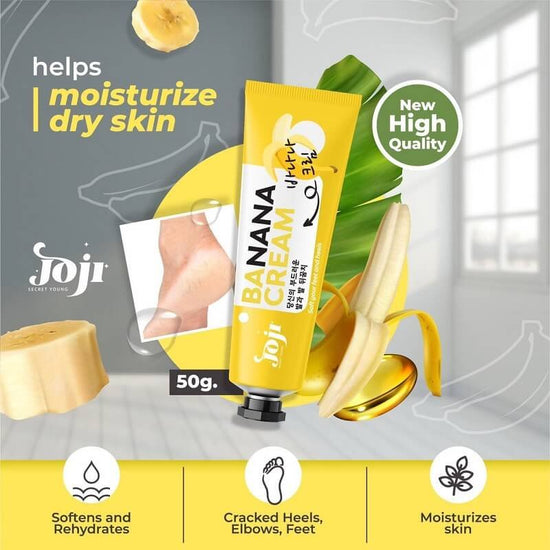 Joji Secret Young Soft Feet and Heels Banana Cream 50g كريم جوجي سيكريت للموز لأقدام وكعبين ناعمين - Princess Cosmetics Qatar
