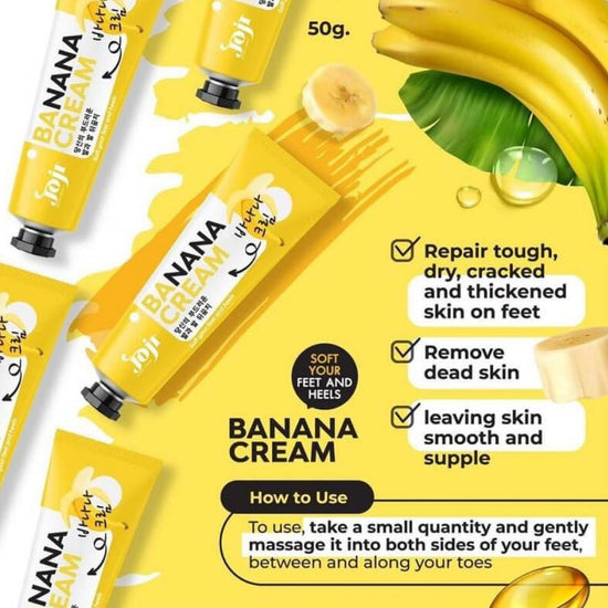 Joji Secret Young Soft Feet and Heels Banana Cream 50g كريم جوجي سيكريت للموز لأقدام وكعبين ناعمين - Princess Cosmetics Qatar