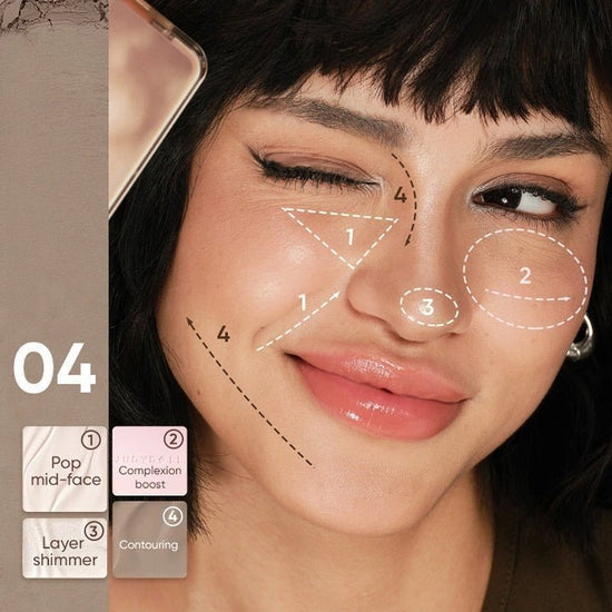 Judydoll 2-in-1 Highlighter Contour Palette باليت تحديد الوجه والإضاءة 2 في 1 من جودي دول - Princess Cosmetics Qatar