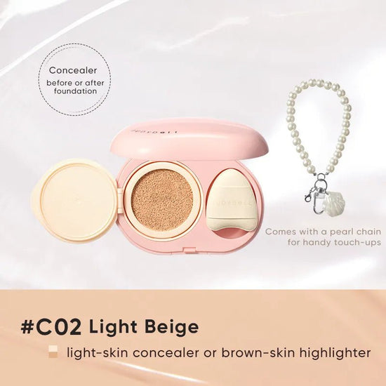 Judydoll Little Pearl Highlighting Concealer Cushion 8g وسادة إخفاء العيوب ليتل بيرل من جودي دول - Princess Cosmetics Qatar