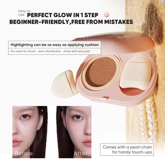 Judydoll Little Pearl Highlighting Concealer Cushion 8g وسادة إخفاء العيوب ليتل بيرل من جودي دول - Princess Cosmetics Qatar