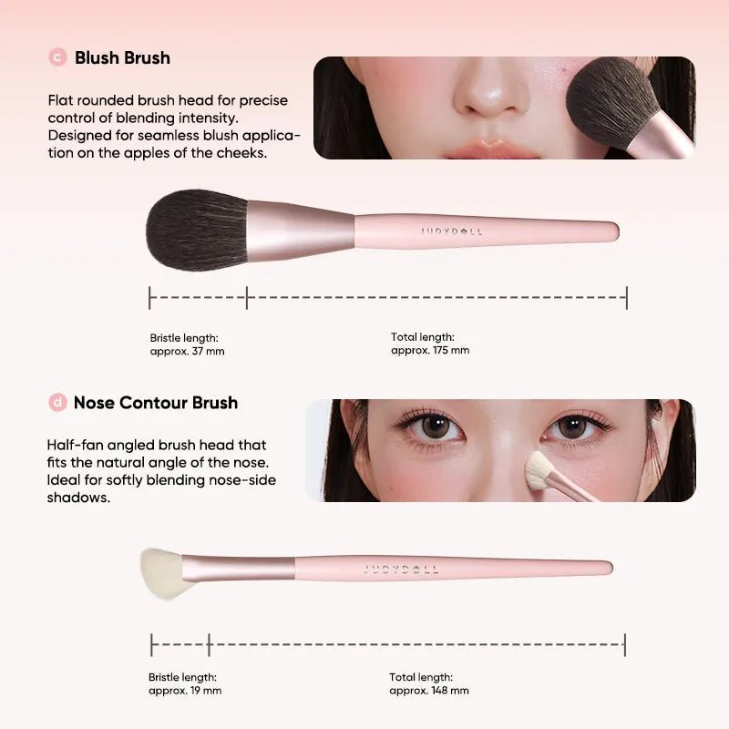 Judydoll Professional 6 - Piece Brush Set مجموعة فرش جوديدول الاحترافية المكونة من 6 قطع - Princess Cosmetics Qatar