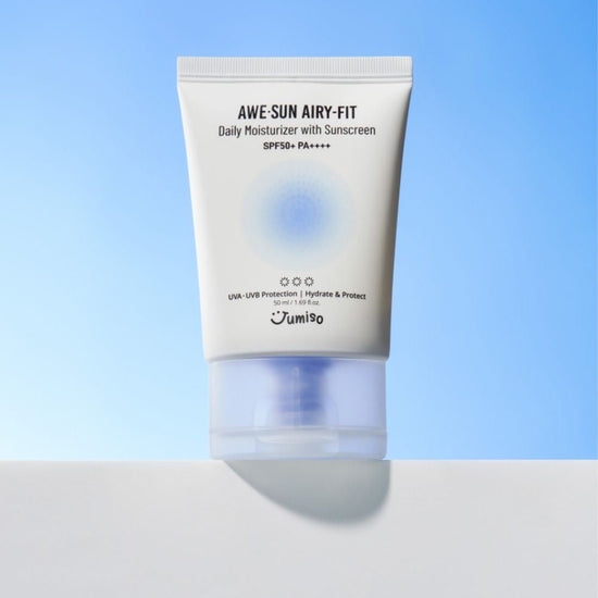 Jumiso Awe - Sun Airy - fit Daily Moisturizer with Sunscreen SPF 50ml. جوميسو أوي صن مرطب يومي متجدد الهواء مع واقي من الشمس - EXPIRY DATE: 07 - 10/2025 - Princess Cosmetics Qatar