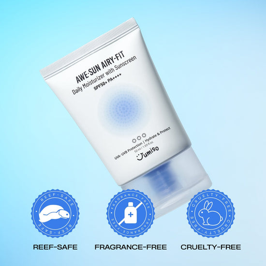 Jumiso Awe - Sun Airy - fit Daily Moisturizer with Sunscreen SPF 50ml. جوميسو أوي صن مرطب يومي متجدد الهواء مع واقي من الشمس - EXPIRY DATE: 07 - 10/2025 - Princess Cosmetics Qatar