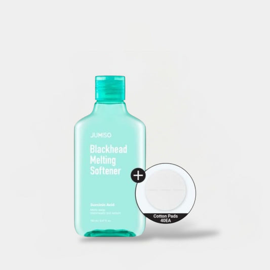 Jumiso Blackhead Melting Softener 150ml + Cotton Pad (40 Pads) منعم جوميسو لإزالة الرؤوس السوداء + وسادة قطنية - Princess Cosmetics Qatar