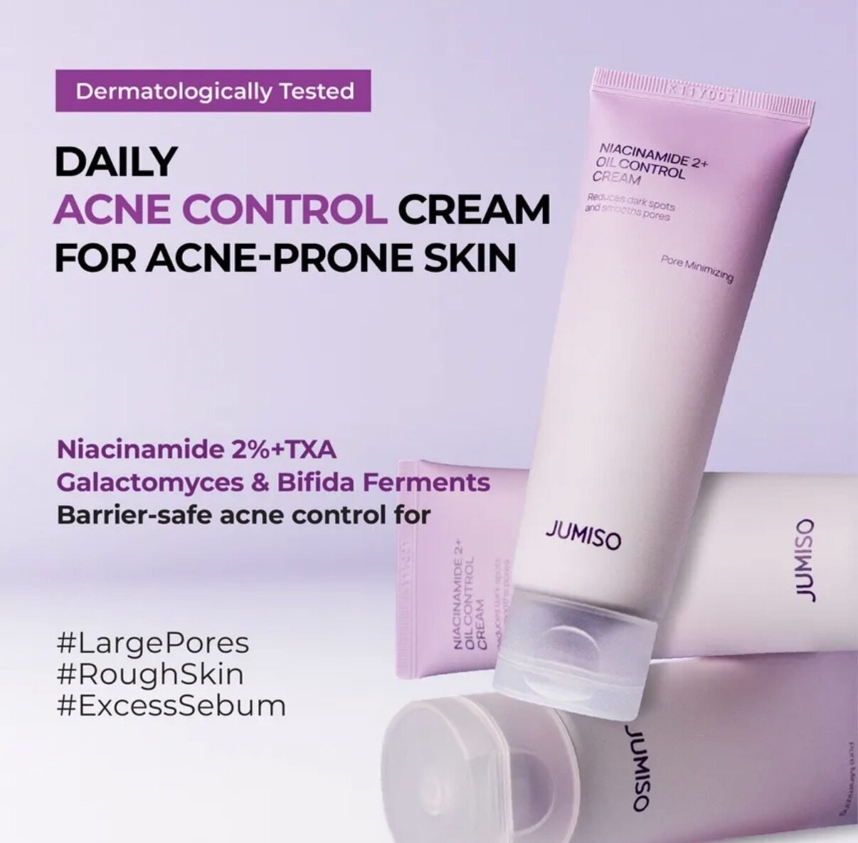 Jumiso Niacinamide 2 + Oil Control Cream 80ml كريم جوميسو للتحكم في الزيوت مع نياسيناميد 2 - Princess Cosmetics Qatar